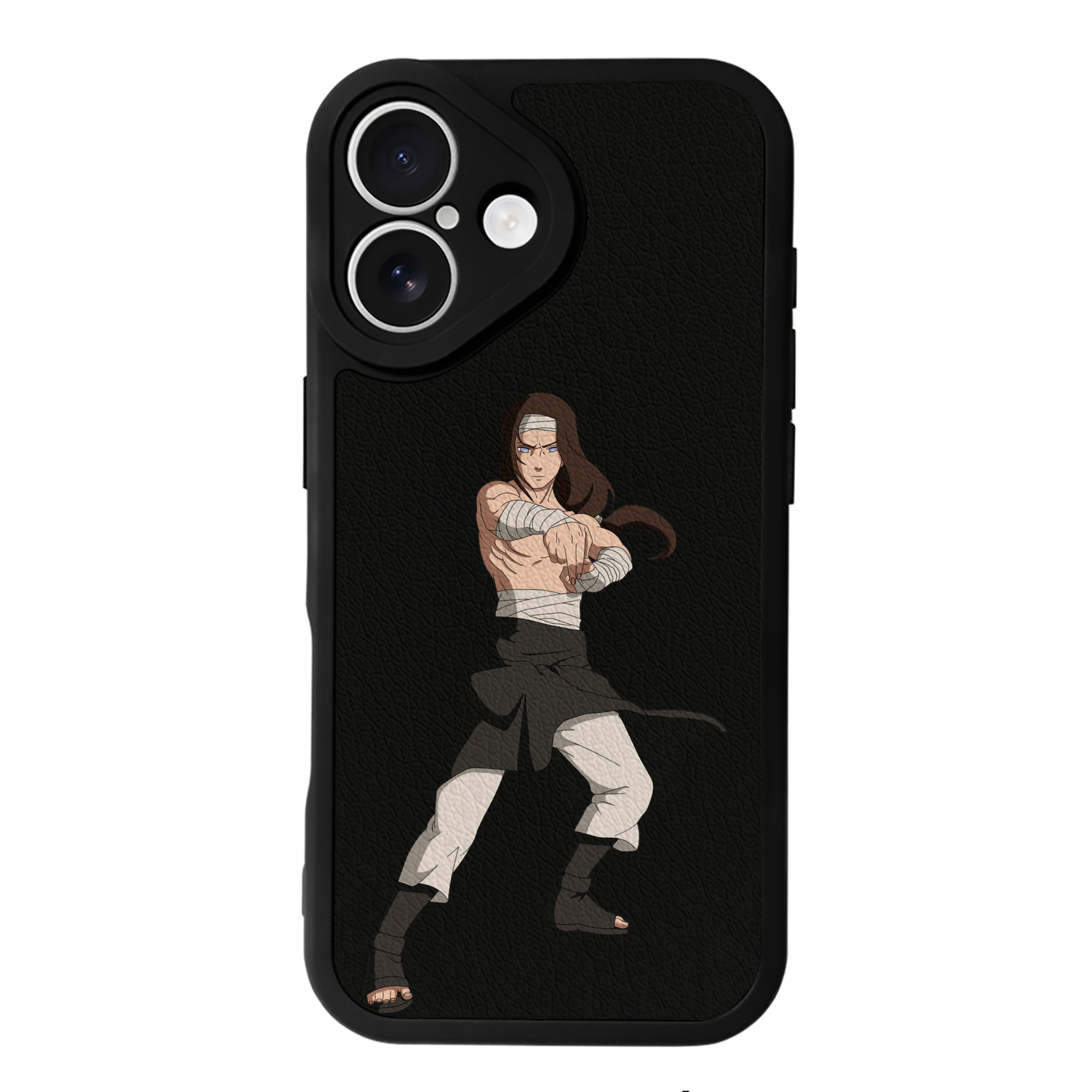 （画像用） NARUTO -ナルト- 日向ネジ Hyūga Neji 【iPhone 16シリーズ対応】シリコンスマホケース（レザー調） 材質：シリコン